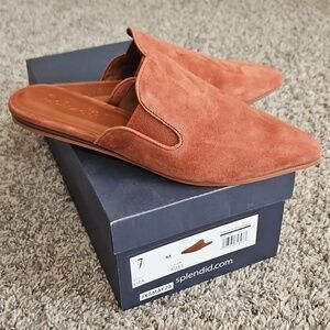 Women's Splendid Suede Slip-On Loafers - Rust